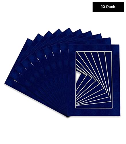Pack of Ten Acid Free 8x10 Mats Bevel Cut for 5x8 Photos (10 Count)