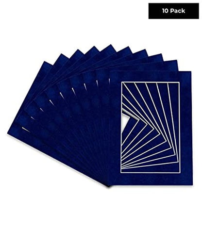 Pack of Ten Acid Free 8x10 Mats Bevel Cut for 5x8 Photos (10 Count)
