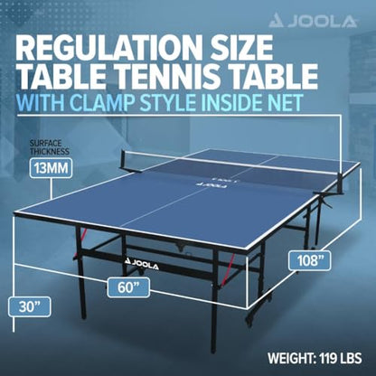 Inside 13 Professional MDF Indoor Table Tennis Table with Quick Clamp Ping Pong Net and Post Set