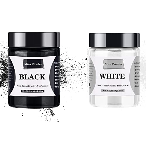 60g White+40g Black] 100g Mica Powder for Resin − Pigment Dye for Resin