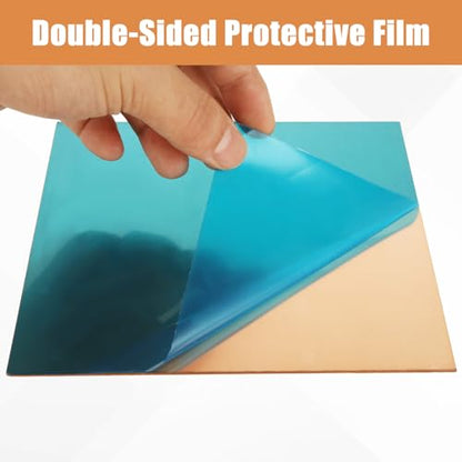6PCS Pure Copper Sheet 4”x 4”x 0.04”