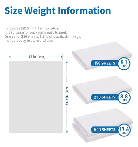 30.5" x 17" Large size (500 Count)