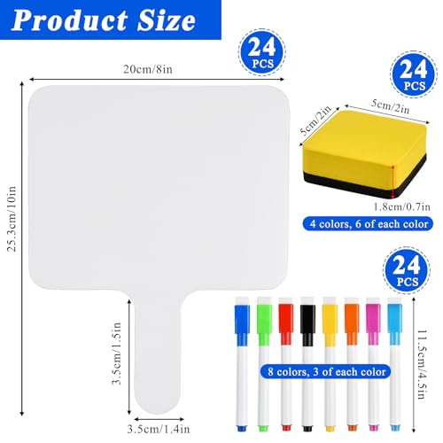 24 Pcs Dry Erase Answer Paddle (24 Count)