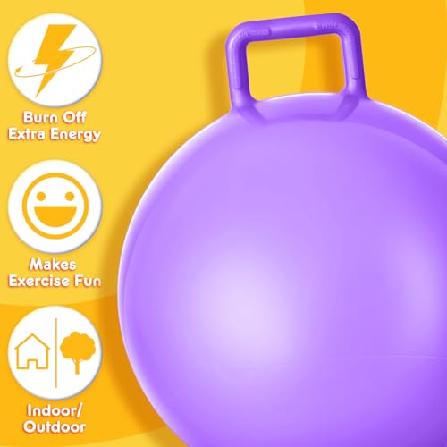 3 Pcs 18 Inch Bouncing Ball with Handle (3 Count)