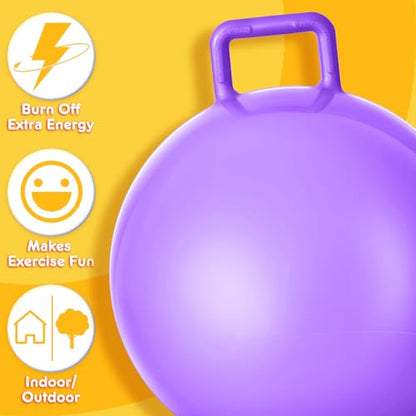 3 Pcs 18 Inch Bouncing Ball with Handle (3 Count)