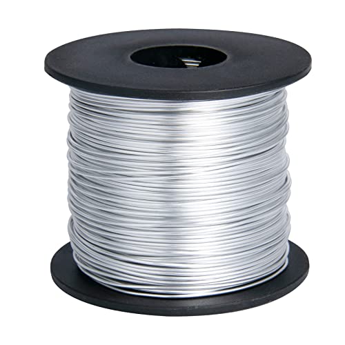 328FT 18 Gauge Bendable Silver Aluminum Craft Wire for Jewelry Making Craft (328 Foot)