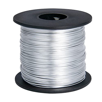 328FT 18 Gauge Bendable Silver Aluminum Craft Wire for Jewelry Making Craft (328 Foot)