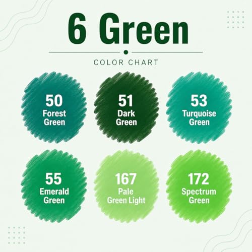 6 Pack Green Alcohol Markers (6 Count)