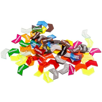 72 Pieces MTG Keyword Counters with Box for Magic The Gathering Colored MTG Creature Stats Buff Tokens MTG Gift Accessories