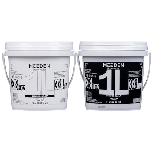 Black and White Acrylic Paint (33.8 Fl Oz)