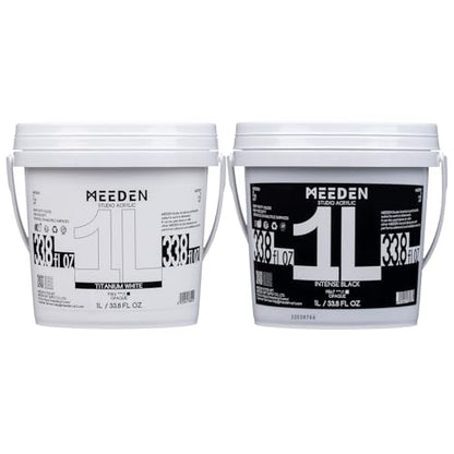 Black and White Acrylic Paint (33.8 Fl Oz)
