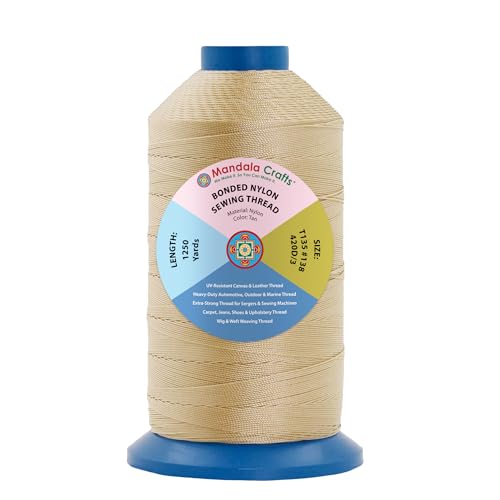 Size 138 420D T135 Tan Bonded Nylon Thread (3750 Foot)