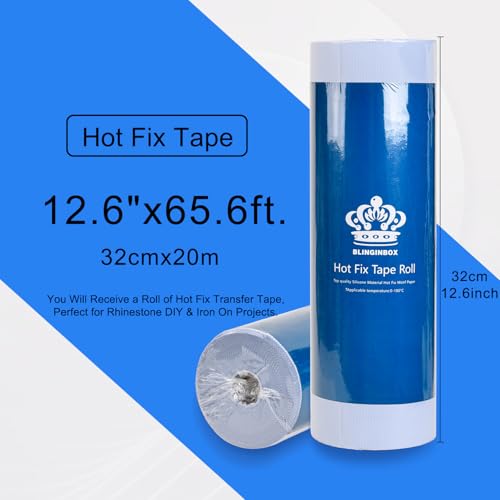 Hotfix Rhinestones Tape Iron on transfer Papper 65.6ft. x 12.6in