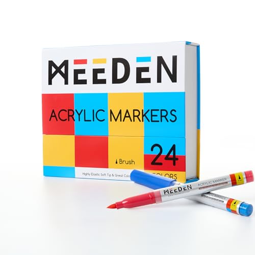 Acrylic Paint Markers Brush Tip (24 Count)