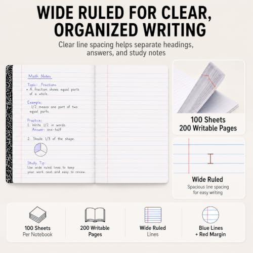 Marble Composition Notebooks (5 Count)