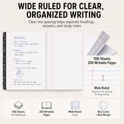 Marble Composition Notebooks (5 Count)