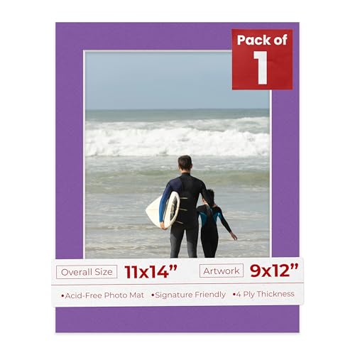 11x14 Mat Bevel Cut for 9x12 Photos
