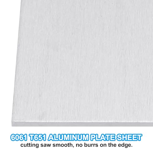 6061 T651 Aluminum Sheet Metal 12 x 10 x 1 (3 Count)