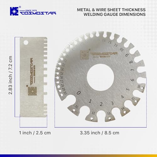 Cosmostar 2 Pcs Stainless Steel Welding Gauge Set