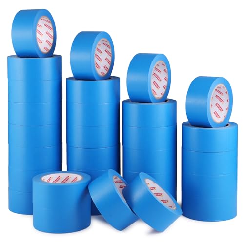 30 Rolls Blue Painters Tape 2 Inch Wide Bulk Masking Tape for Wall Painting