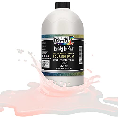 Pouring Masters Red Interference Pearl Special Effects Acrylic Pouring Paint (32 Fl Oz)