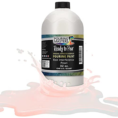 Pouring Masters Red Interference Pearl Special Effects Acrylic Pouring Paint (32 Fl Oz)