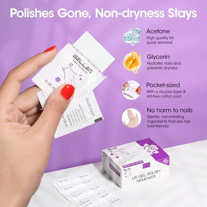 Acetone Gel Polish Remover Pads (400 Count)