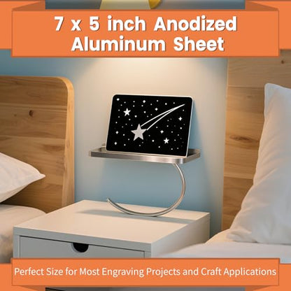 6 Pcs 7 x 5 inch Anodized Aluminum Sheet Set