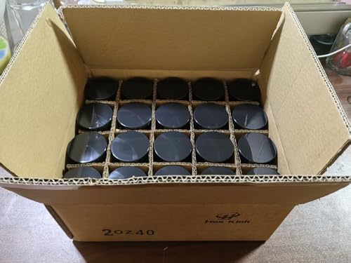 2 oz Glass Jars with Lids Hoa Kinh 40 Pack Empty Amber Small Glass Jars (40 Count)