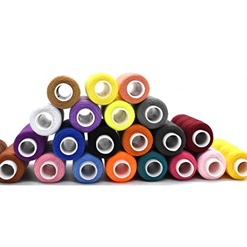 Sewing Thread 30 Colors Sewing Industrial Machine and Hand Stitching 250 Yards Each Sewing Thread Polyester (22500 Foot)