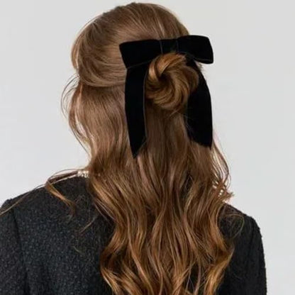 15 Yards Velvet Ribbon 1 Inch Single Face Black Velvet Ribbon Spool Prefect for Wedding (45 Foot)