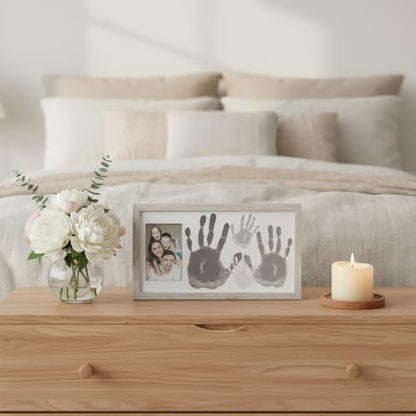 DIY Family Handprint and Photo Keepsake Frame