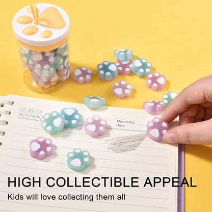 54Pcs Cat Paw Erasers for Kids (54 Count)