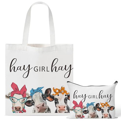 Fall Cow Tote Bag