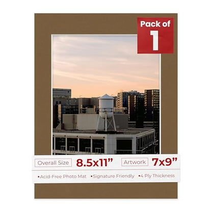 8.5x11 Mat Bevel Cut for 7x9 Photos