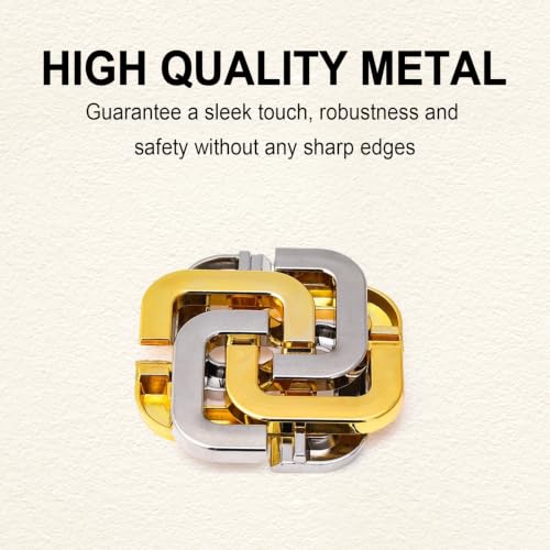 9pcs Metal Puzzle for Adult Disentanglement Puzzles Lock Gift for Adults (72 Count)