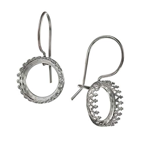 925 Sterling Silver Earring Setting (2 Count)