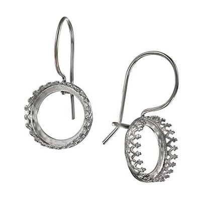 925 Sterling Silver Earring Setting (2 Count)