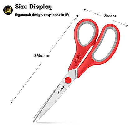 8.5" Household Scissors All Purpose 3 Pack (3 Count)