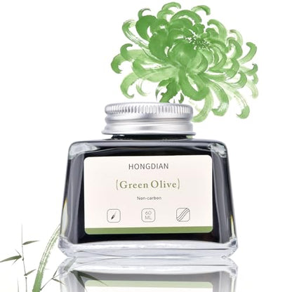 Hongdian Fountain Pen Bottled Ink Green Oliver Color