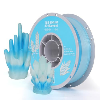 TECSONAR Crystal Rainbow PLA 3D Printer Filament (35.274 Ounce)