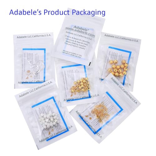 10pcs Adabele Real Sterling Silver 8mm Italian Rectangle Lobster Clasps (10 Count)
