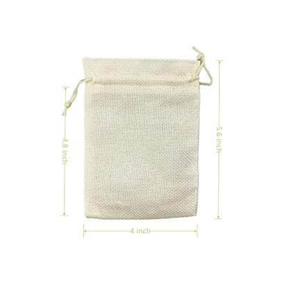 Pack of 25 Burlap Gift Bags with Drawstring Linen Jewelry Pouches Wedding Hessian Jute Bags for Birthday and Treat Pouches Party Wedding Favors Gift