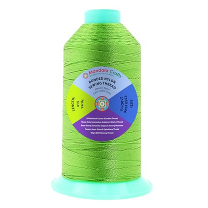 Size 346 210D T350 Apple Green Bonded Nylon Thread