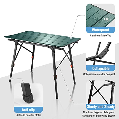 Portable Camping Table with Adjustable Legs