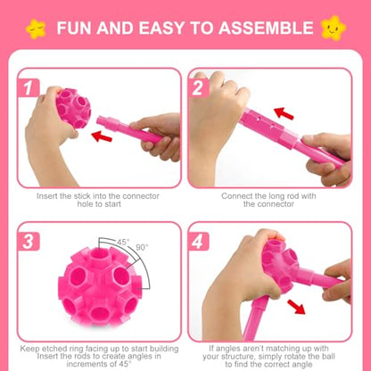 Fort Building Kit for Kids (200 Count)