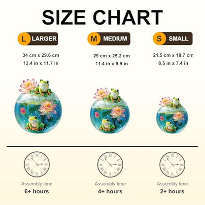 Aquarium Frog Puzzles Adults Gifts for Women Men Wooden 225 Pieces 13.4 x 11.7in