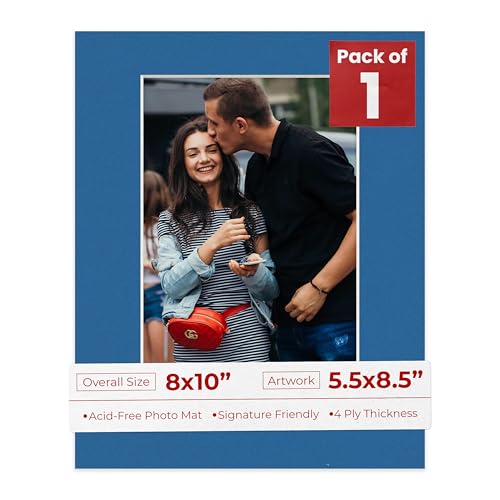 8x10 Mat Bevel Cut for 5.5x8.5 Photos