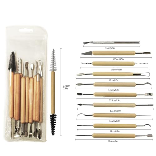 11 Pcs Pottery & Clay Sculpting Tools