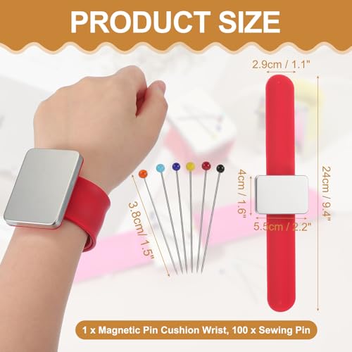 Magnetic Wrist Pin Cushions for Sewing